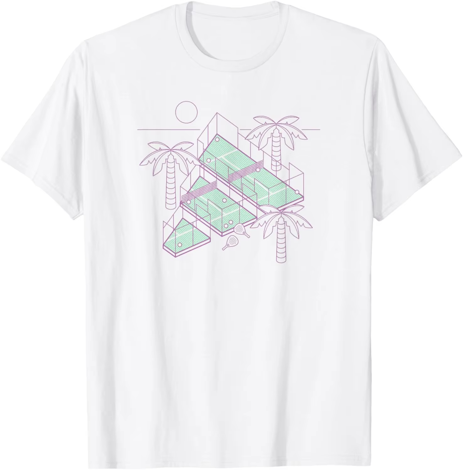 Badminton Logo - 스포츠 테니스 패들 로고 그래픽 티셔츠