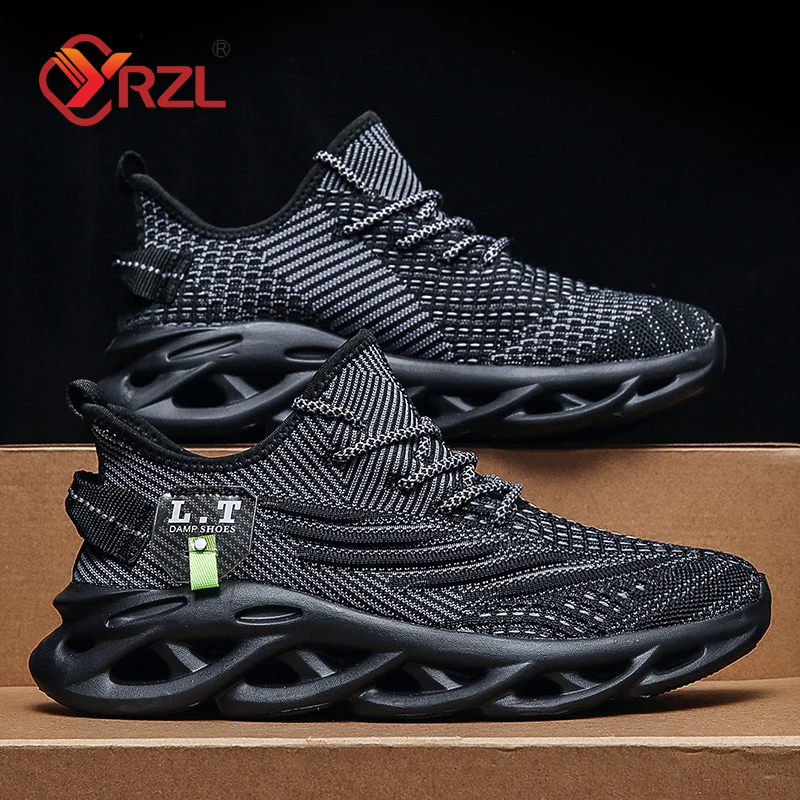 Badminton Shoes - YRZL 남성 스포츠 러닝 블랙 조깅