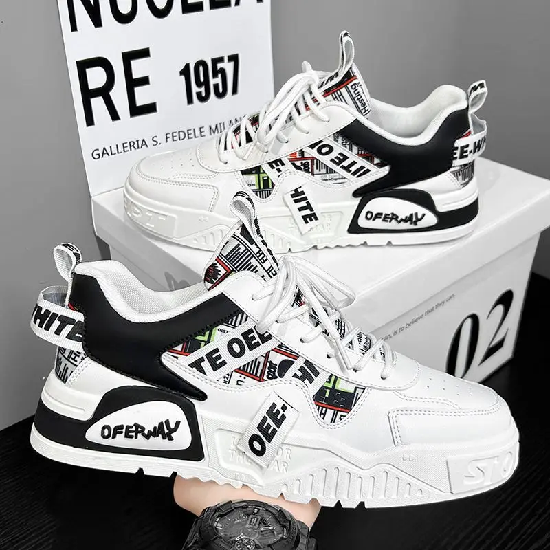 캐주얼 패션 가죽 스니커즈 새로운 스케이트 보드 남성  - Badminton Shoes 리뷰 및 가격