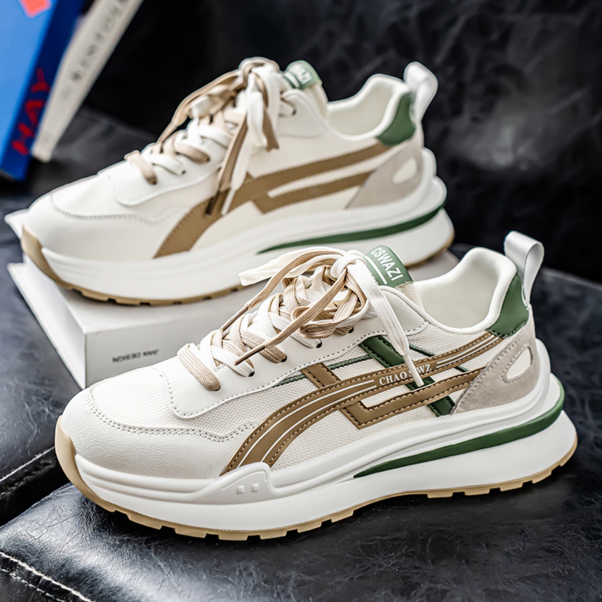 새로운 남성용 통기성 두꺼운 밑창 스니커즈 부드러운 밑 - Badminton Shoes 리뷰 및 가격