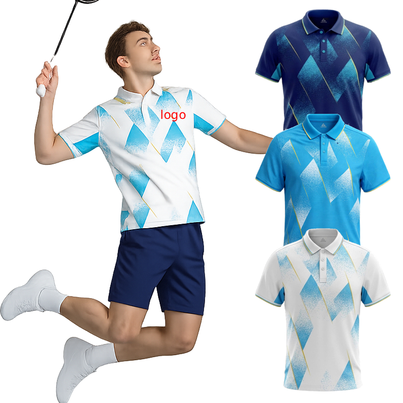 남성용 배드민턴 폴로 셔츠 맞춤형 로고 이름 번호 속건 - Badminton Logo 리뷰 및 가격