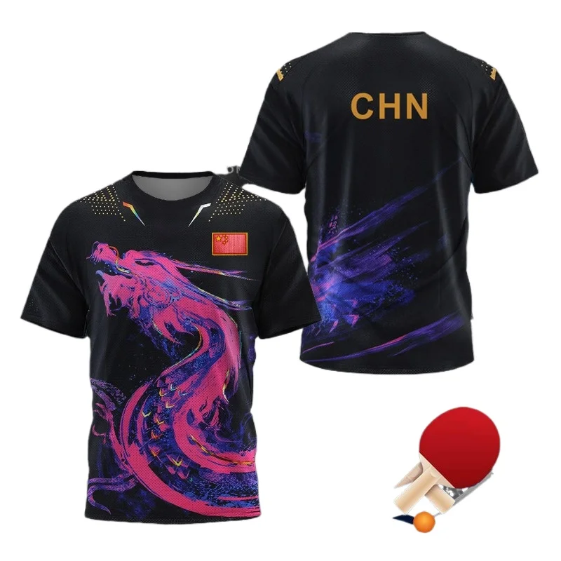 중국 드래곤 탁구 그래픽 T 셔츠 남성 의류 패션 배드 - Badminton Center 리뷰 및 가격