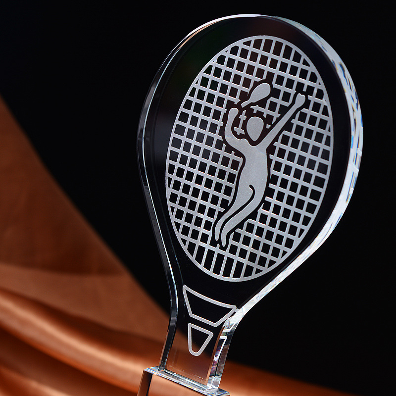 커스텀 크리스탈 트로피, 배드민턴 테니스 대회, 스포츠 - Badminton Logo 리뷰 및 가격